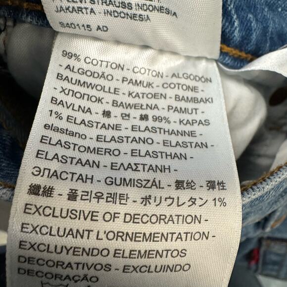 Levi's Women's Jeans Highrise Wedgie 90s Straight Leg Button Fly Blue Jeans 25 - Picture 10 of 12